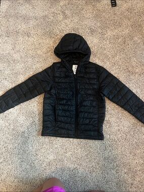 GAP Kids Black Hooded Puffer Jacket